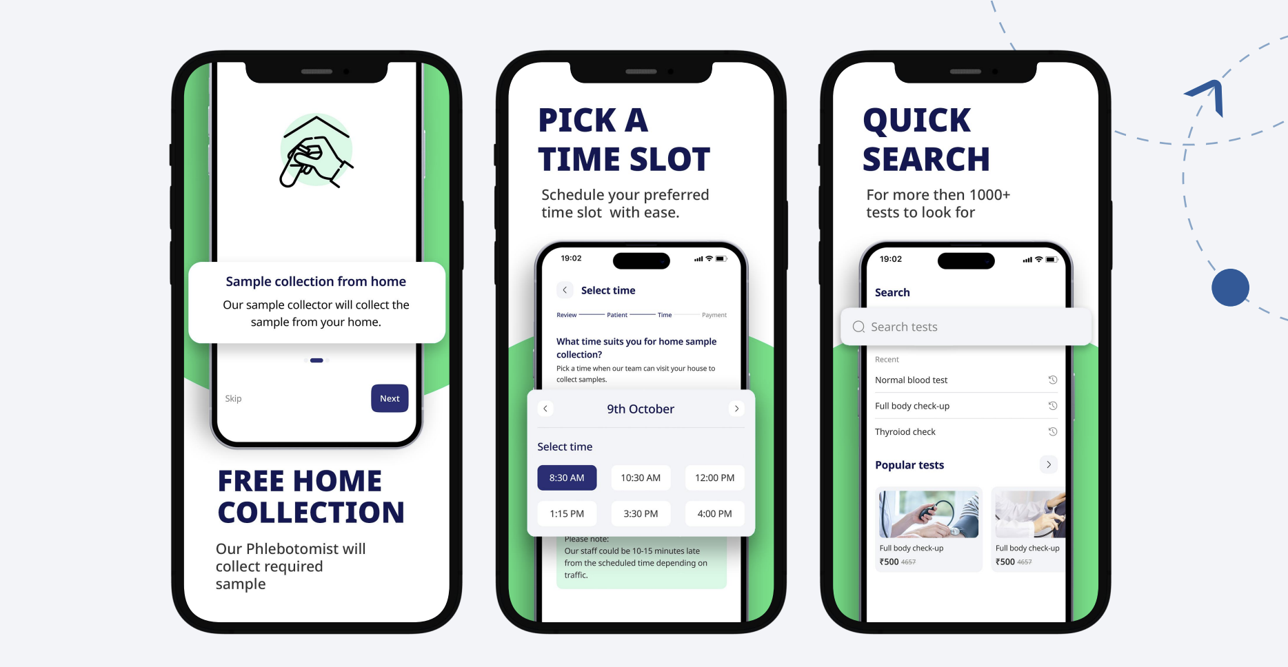digital health app design and development blood test mobile app development
